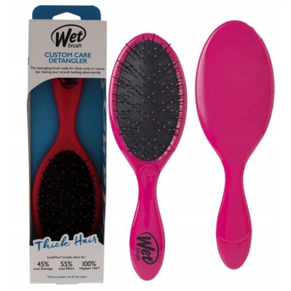 Wet Brush Detangler Thick Hair Pink